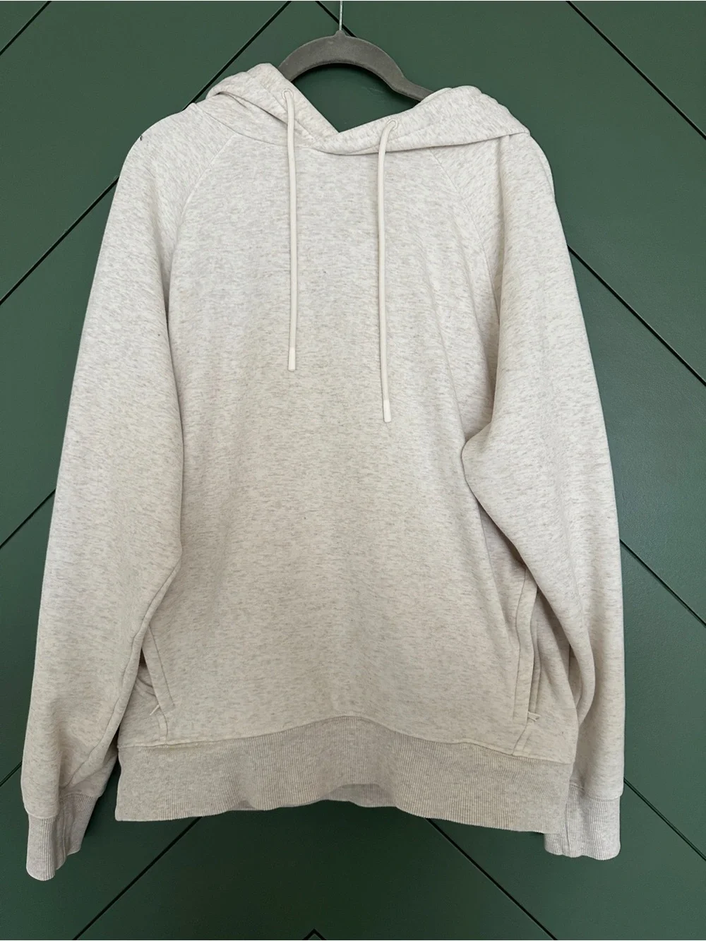 Men's Fabletics Hooded Pullover Sweatshirt in Light Beige (Hoodie)